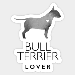 Bull Terrier Dog Lover Gift - Ink Effect Silhouette Sticker